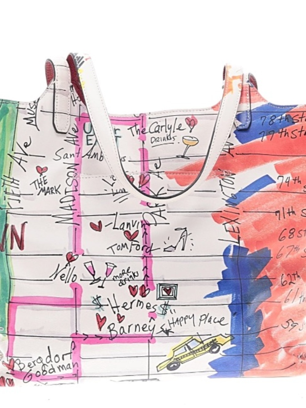 Brighton Manhattan Soft Tote Fashionista Tom Clancy Art Bag - Picture 3 of 16
